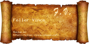 Feller Vince névjegykártya